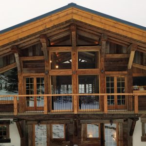 Bardage extérieur d'un chalet